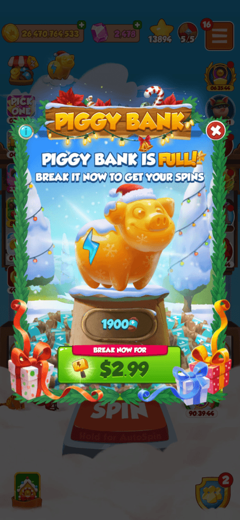 Piggy Bank monetization mechanism for mobile games