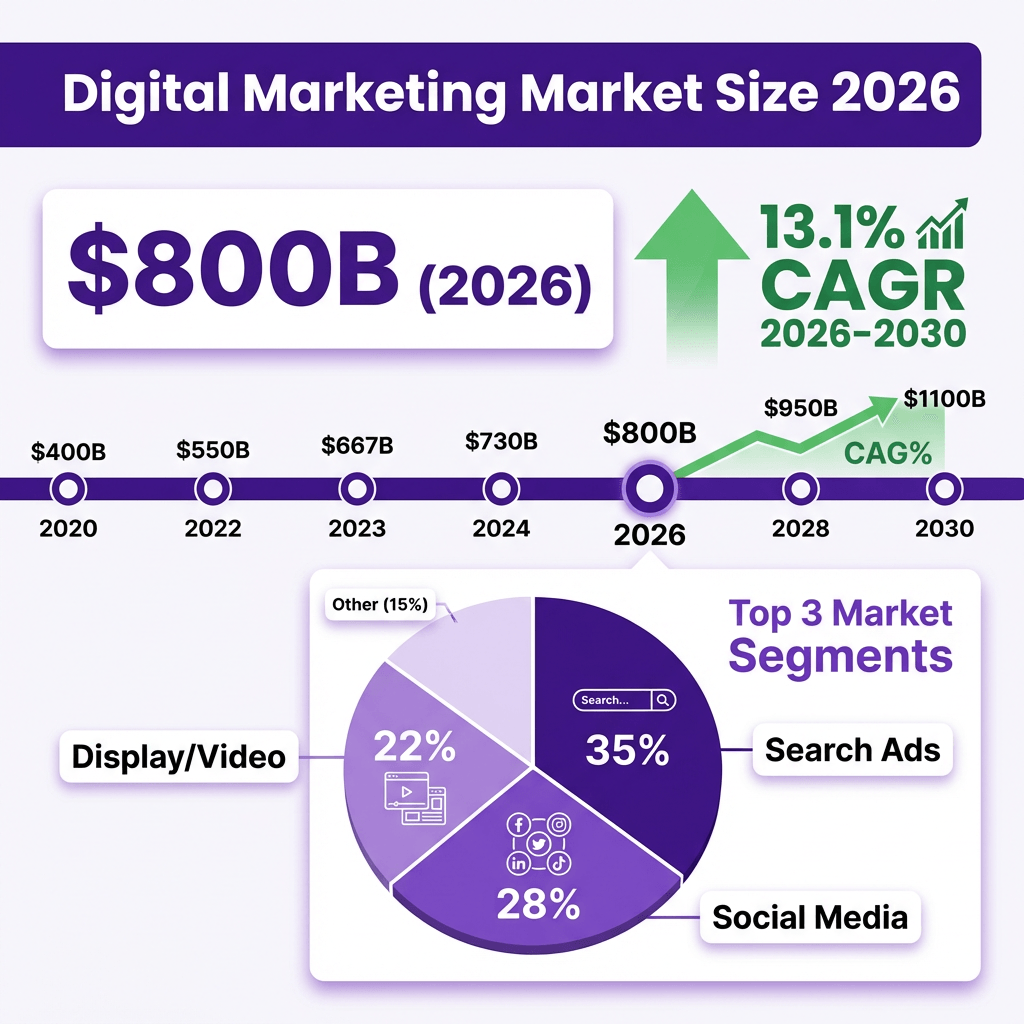 Digital Marketing Market 2026: The Complete Industry Analysis with Data, Trends and Forecasts