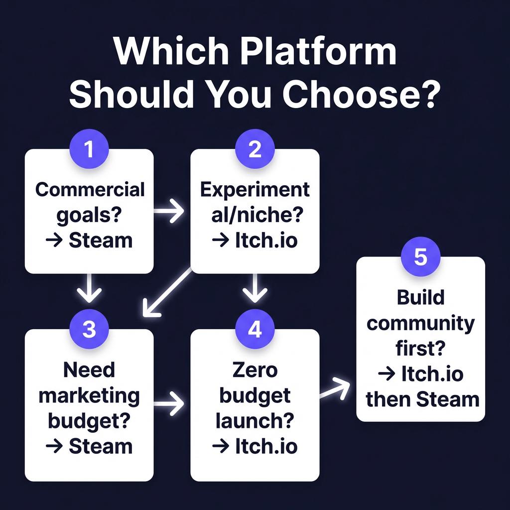 Steam vs Itch.io for Indie Developers: Complete Platform Comparison 2026