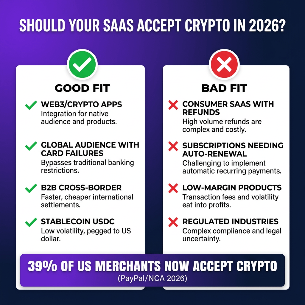 Should Your SaaS Accept Crypto Payments in 2026? Honest Cost-Benefit Analysis