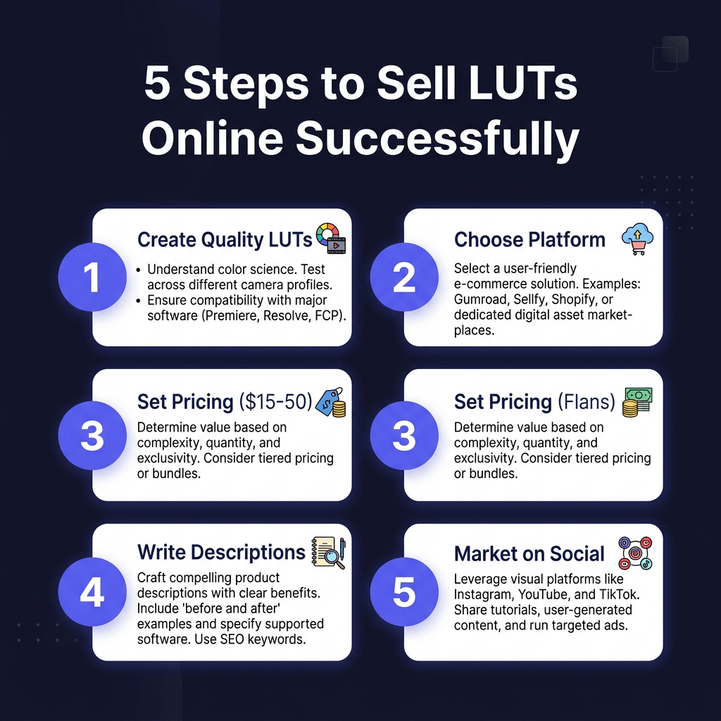 How to Sell LUTs Online: The Complete Guide for Colorists and Creators 2026