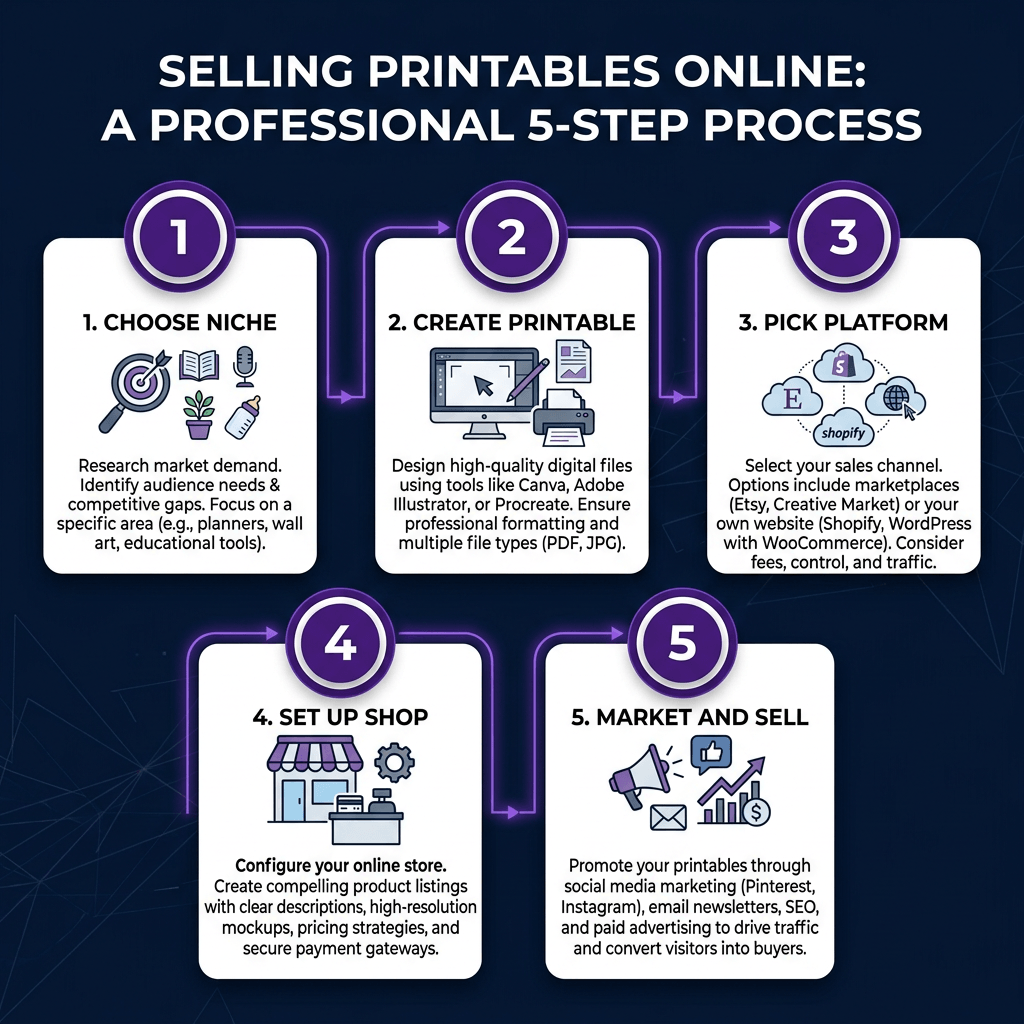 How to Sell Printables Online: Complete Guide for Creators 2026
