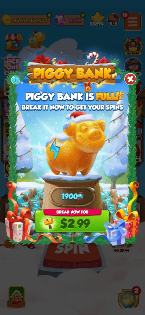 Piggy Bank monetization mechanism for mobile games