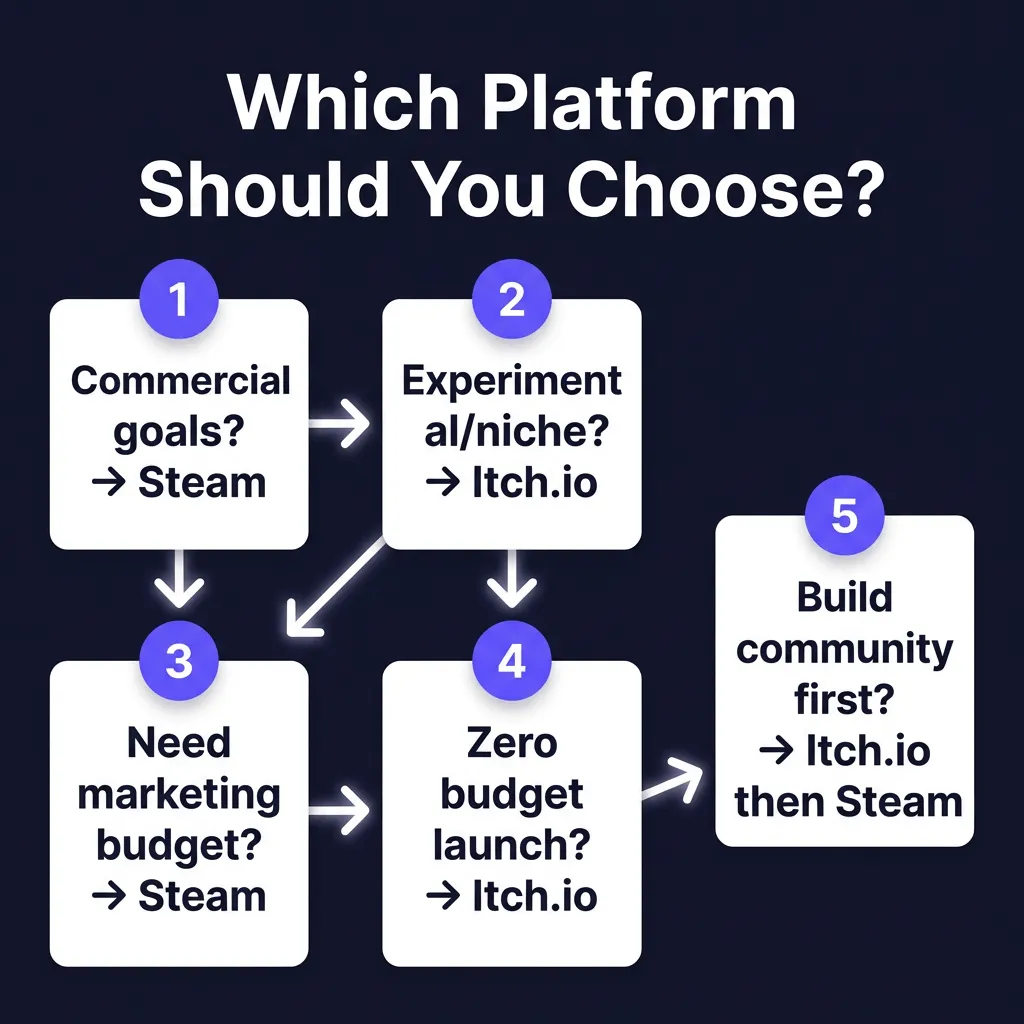 Steam vs Itch.io for Indie Developers: Complete Platform Comparison 2026