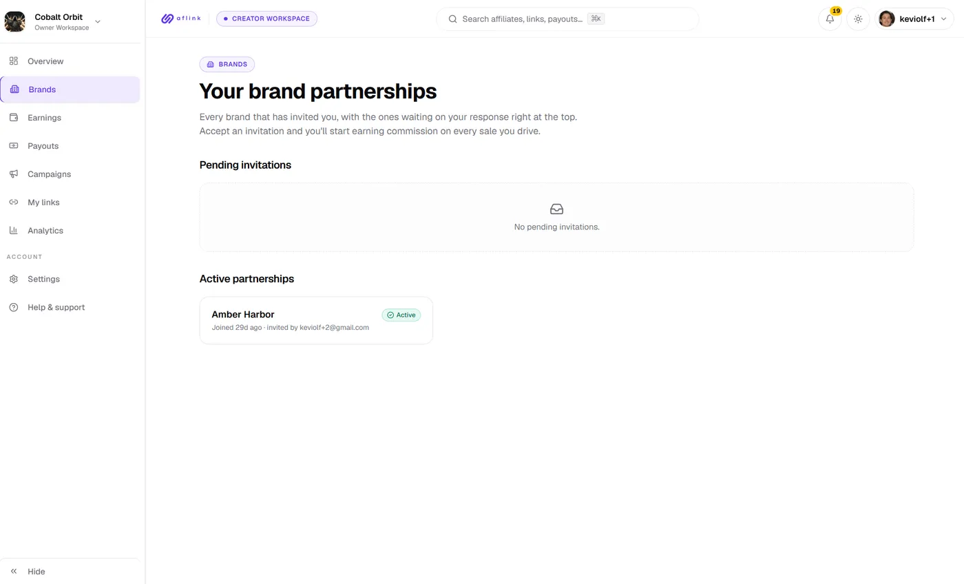 Aflink + Fungies: Run a Creator Affiliate Program Without Building One