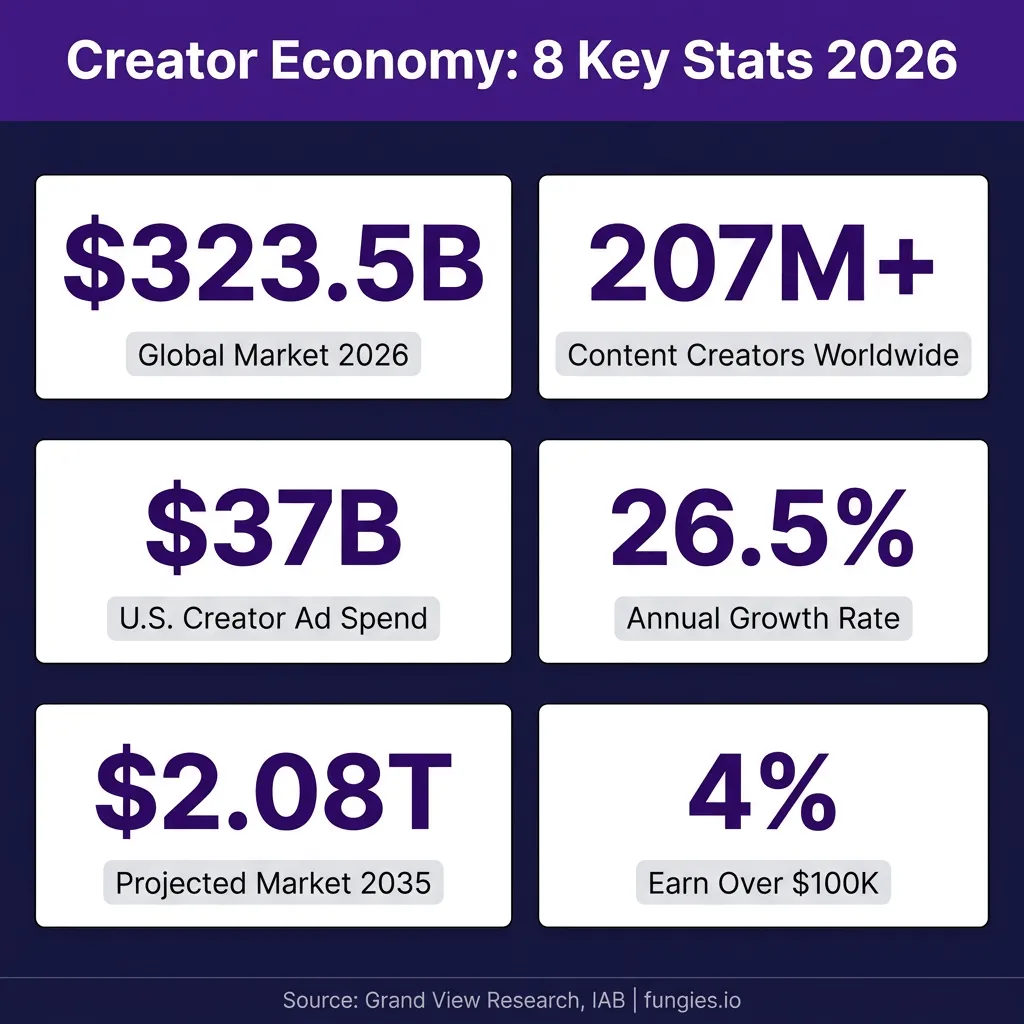 Creator Economy Statistics 2026: Global Market Size, Data & Trends (Comprehensive Report)