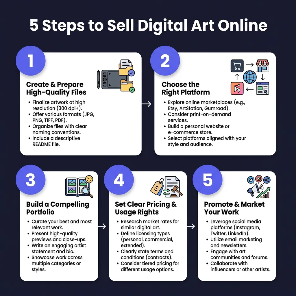 How to Sell Digital Art Online: Complete Guide for Artists 2026