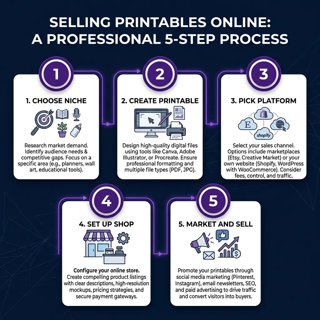 How to Sell Printables Online: Complete Guide for Creators 2026