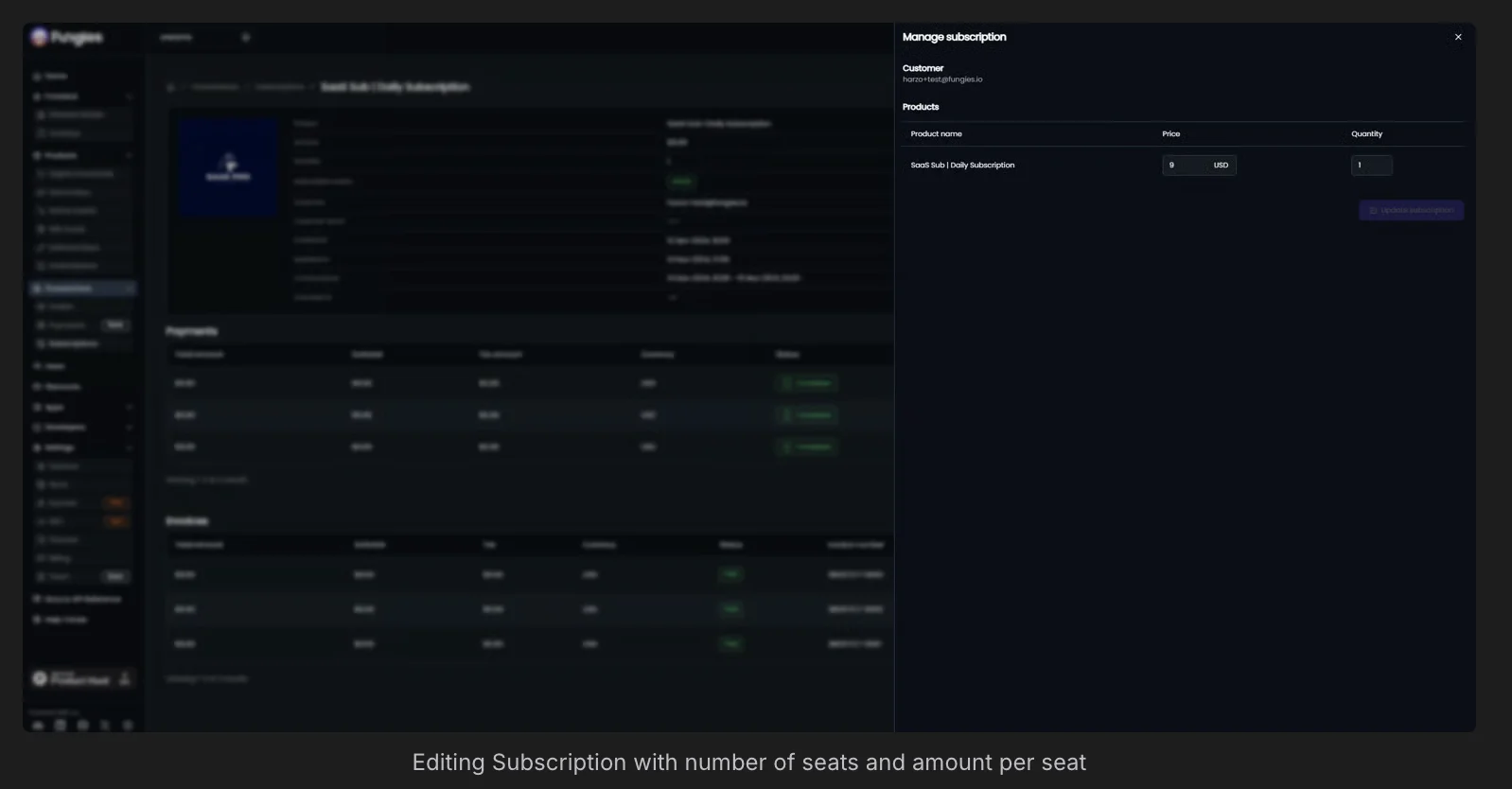 editing and managing subscriptions
